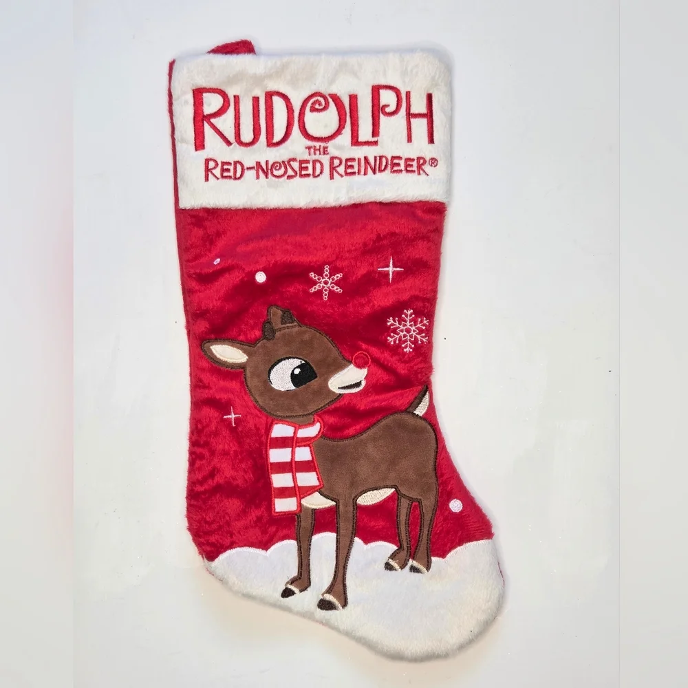 Dan Dee Rudolph The Red Nosed‎ Reindeer Christmas Stocking Embroidery